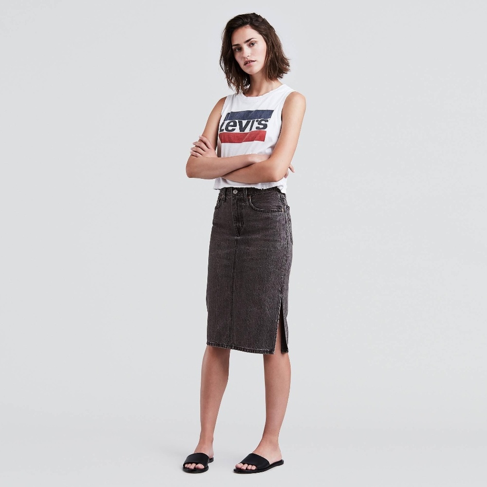 Levis Side Slit Skirt